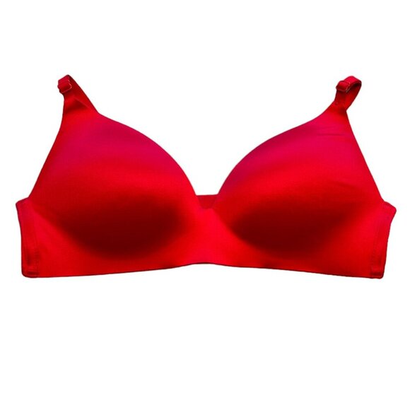 La Senza Red T-Shirt Bra L Seamless Lightly Padded Side Underwire Witchy Vibe - Picture 1 of 4
